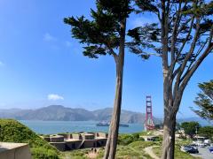 Vue sur le Golden Gate Bridge côté Océan Pacifique