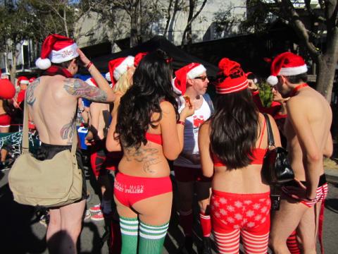 Santa Skivvies Run à San Francisco